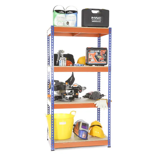 Heavy Duty Industrial Shelving Unit 4 Levels 1800mm High - Select Your Size | 400KG's UDL Per Shelf