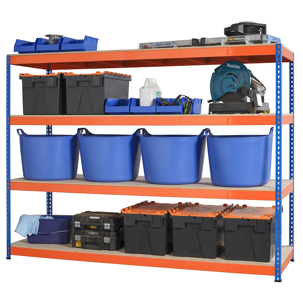 Heavy Duty Industrial Shelving Unit 4 Levels 1800mm High - Select Your Size | 400KG's UDL Per Shelf