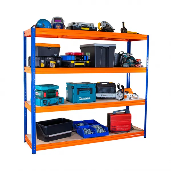 Heavy Duty Industrial Shelving Unit 4 Levels 1800mm High - Select Your Size | 400KG's UDL Per Shelf
