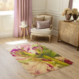 Heligan Printed Rug Fuchsia