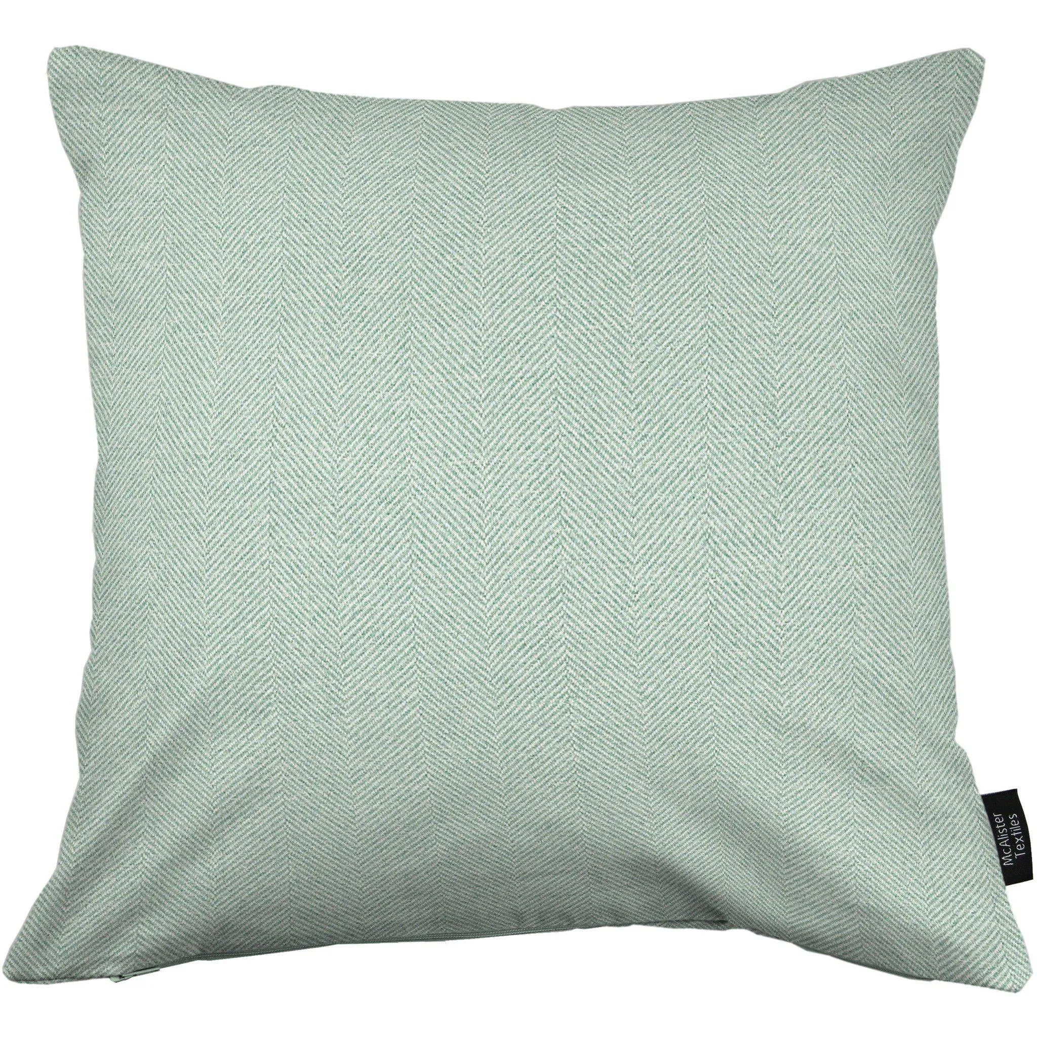 Herringbone Duck Egg Blue Cushion