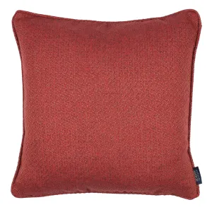 Highlands Red Textured Plain Cushion