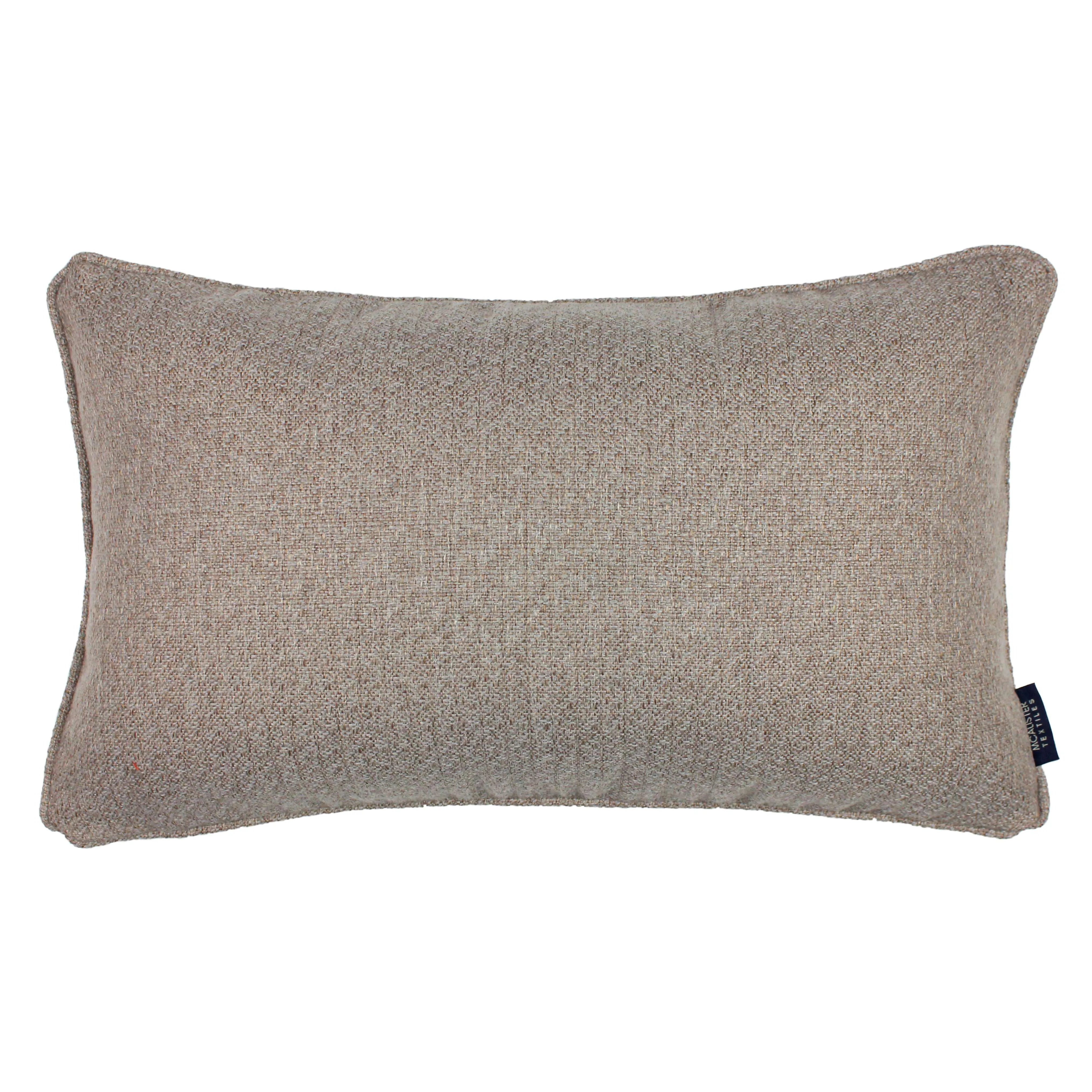 Highlands Taupe Textured Plain Pillow