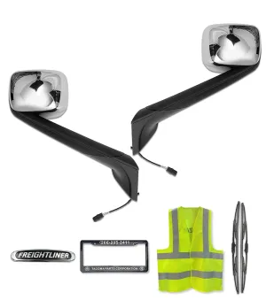Hood Mirrors Chrome Set 2018  Freightliner Cascadia 126 116