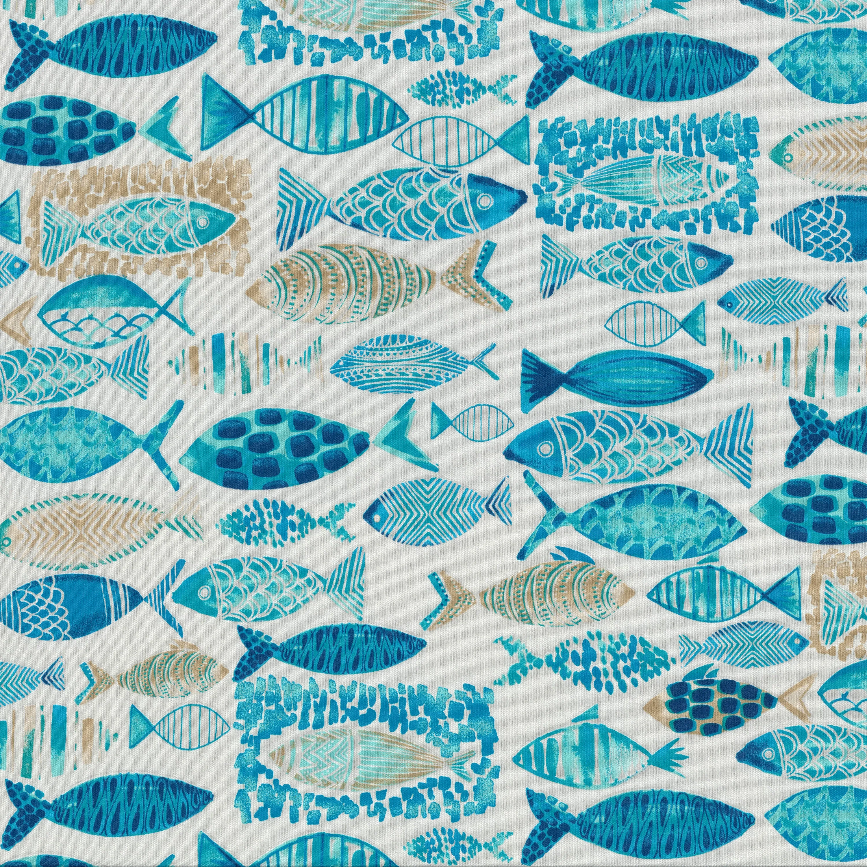 Hooked Seaside Blue Tufted Seat Cushions