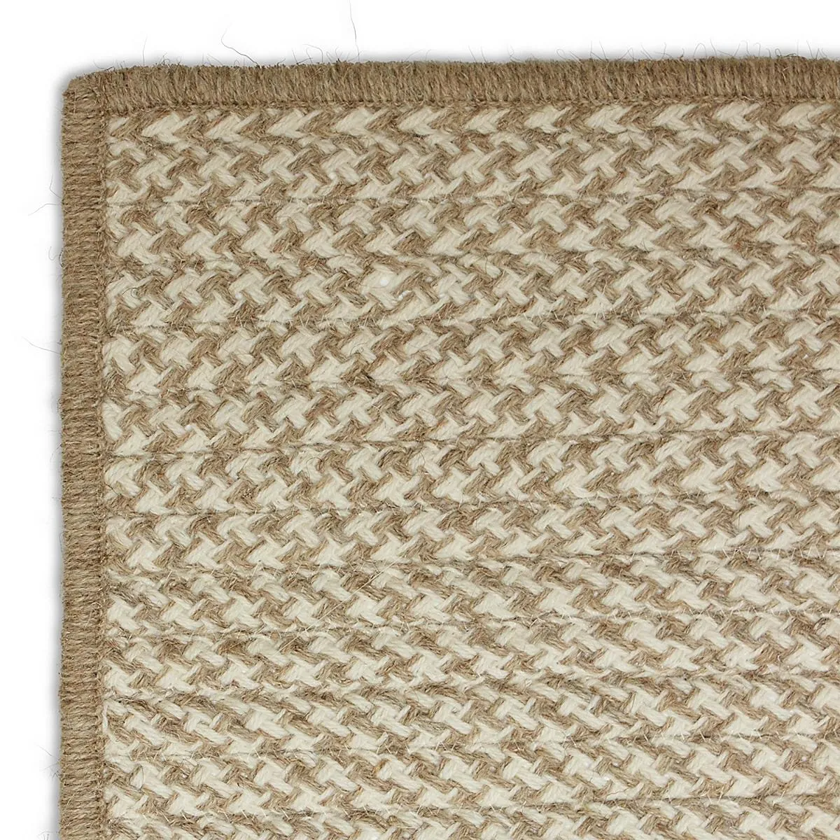Houndstooth Wool Rug - Ivory