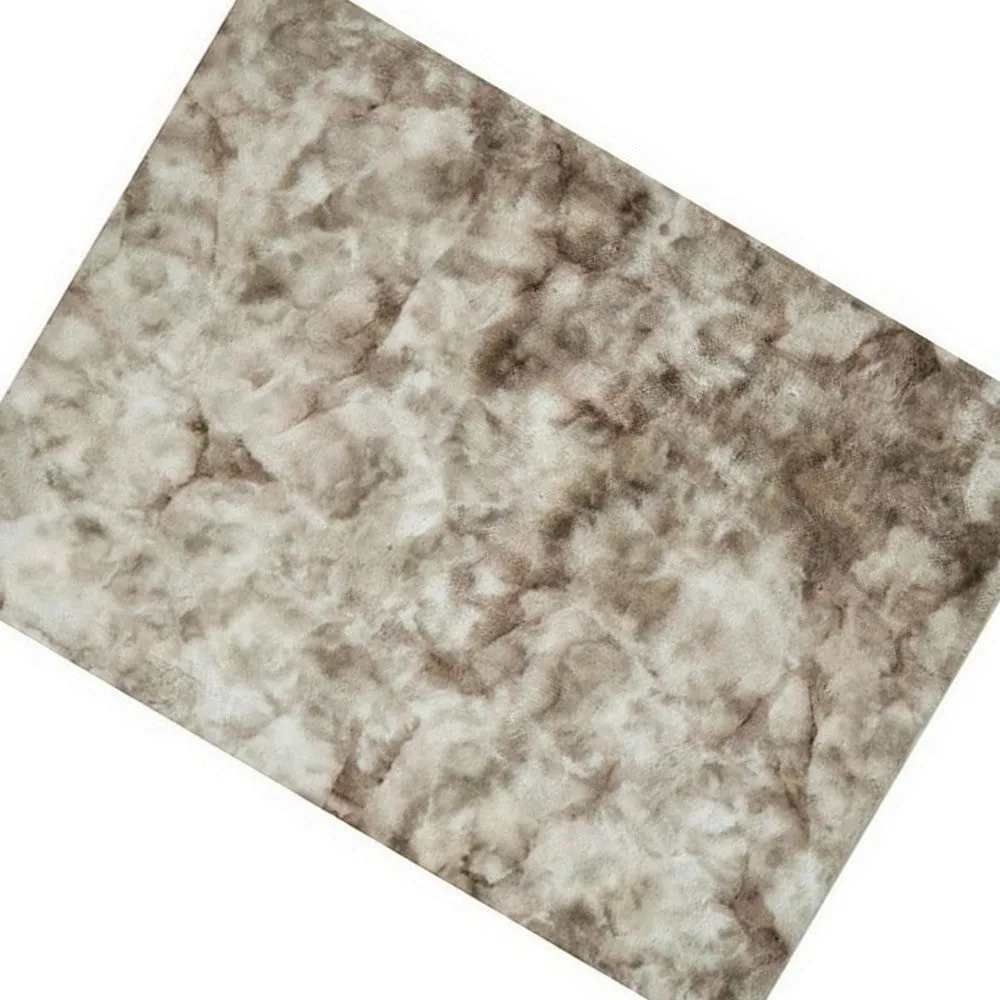 Ica 5 x 7 Area Rug, Non Slip Canvas Backing, Tie Dye Polyester, Beige By Casagear Home