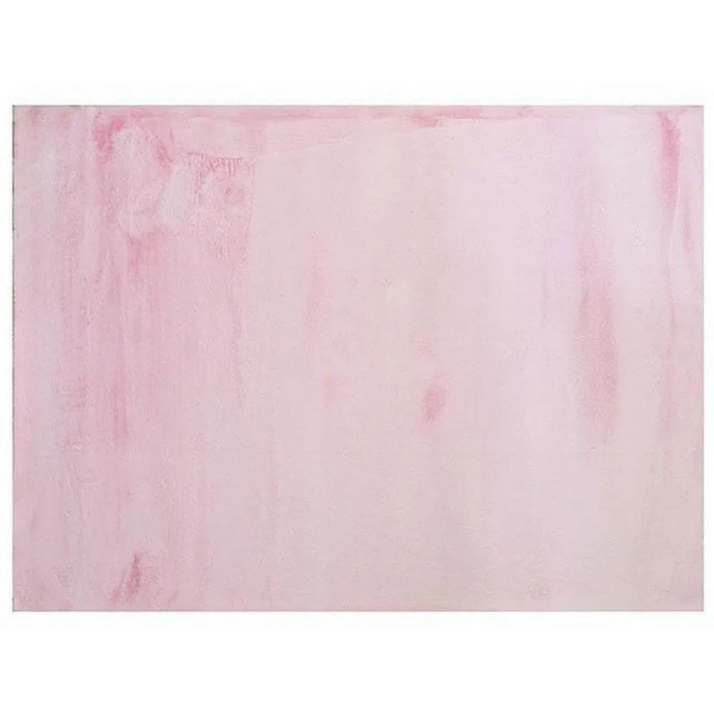 Ica 5 x 7 Area Rug, Non Slip Canvas Backing, Tie Dye Polyester, Pink By Casagear Home