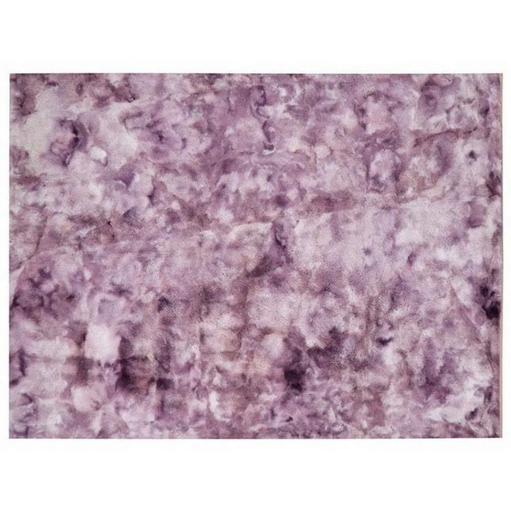Ica 5 x 7 Area Rug, Non Slip Canvas Backing, Tie Dye Polyester, Purple By Casagear Home