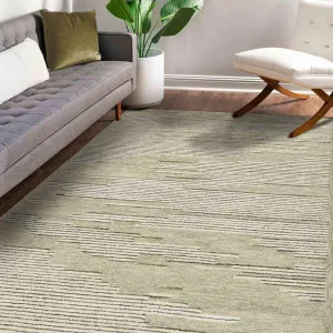 Ivory Wool Chicago 5x8 Feet Hand-Tufted Carpet Rug