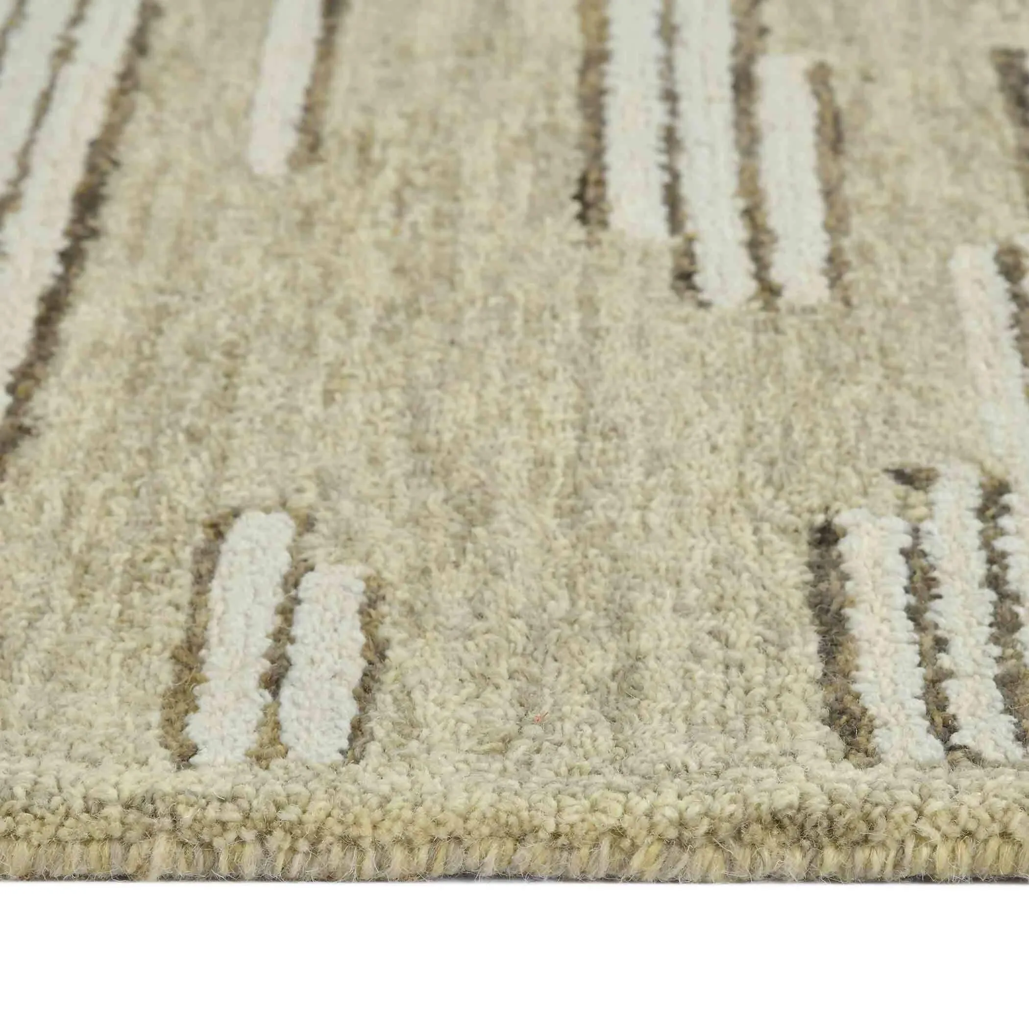 Ivory Wool Chicago 5x8 Feet Hand-Tufted Carpet Rug