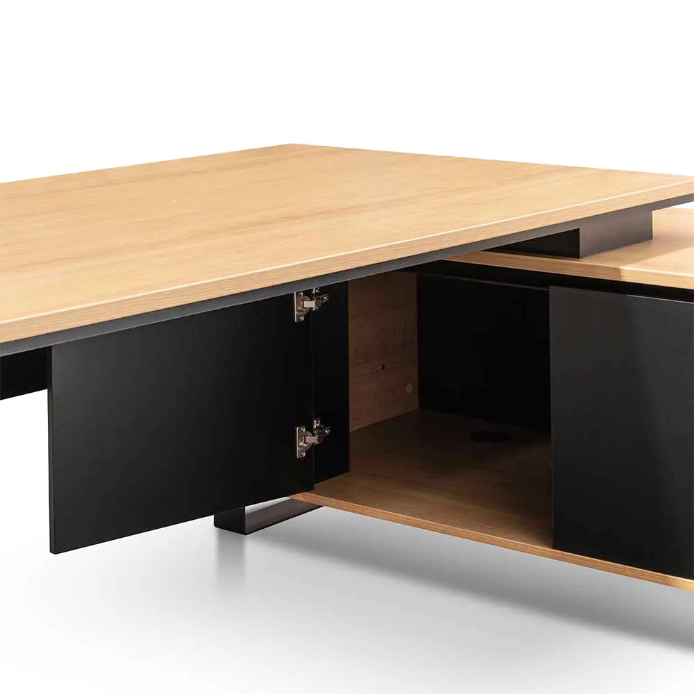 Janell 2.3m Right Return Office Desk - Natural