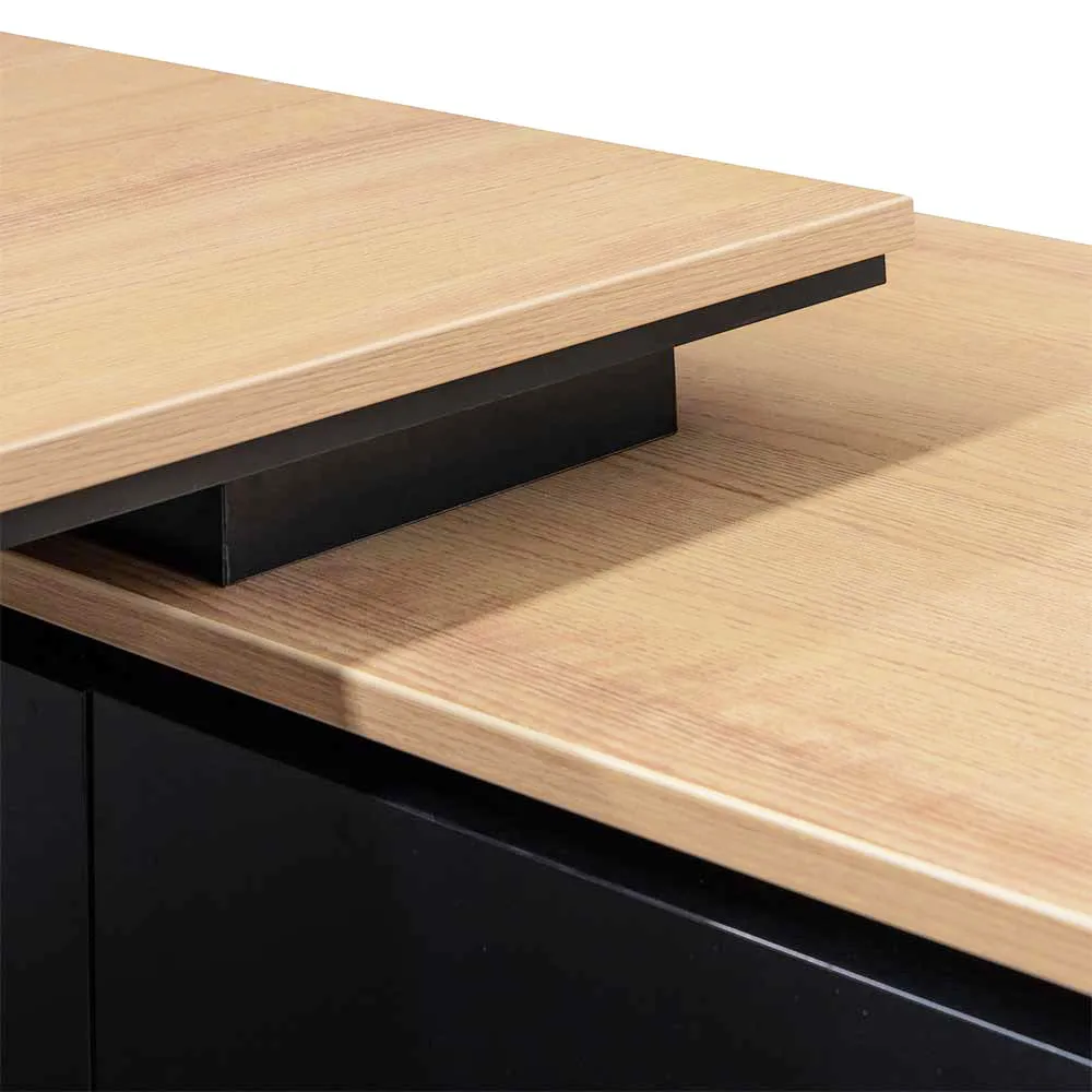 Janell 2.3m Right Return Office Desk - Natural