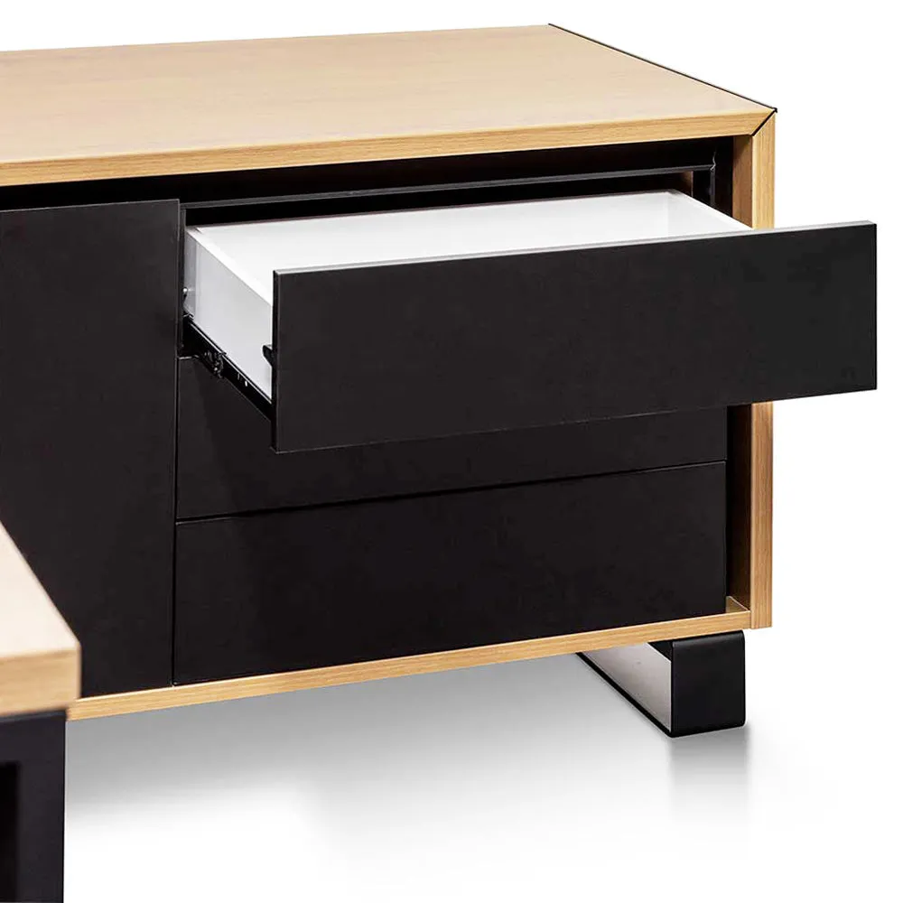 Janell 2.3m Right Return Office Desk - Natural