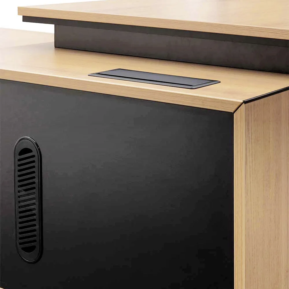 Janell 2.3m Right Return Office Desk - Natural