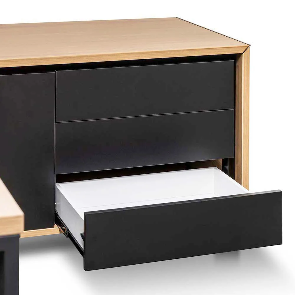 Janell 2.3m Right Return Office Desk - Natural