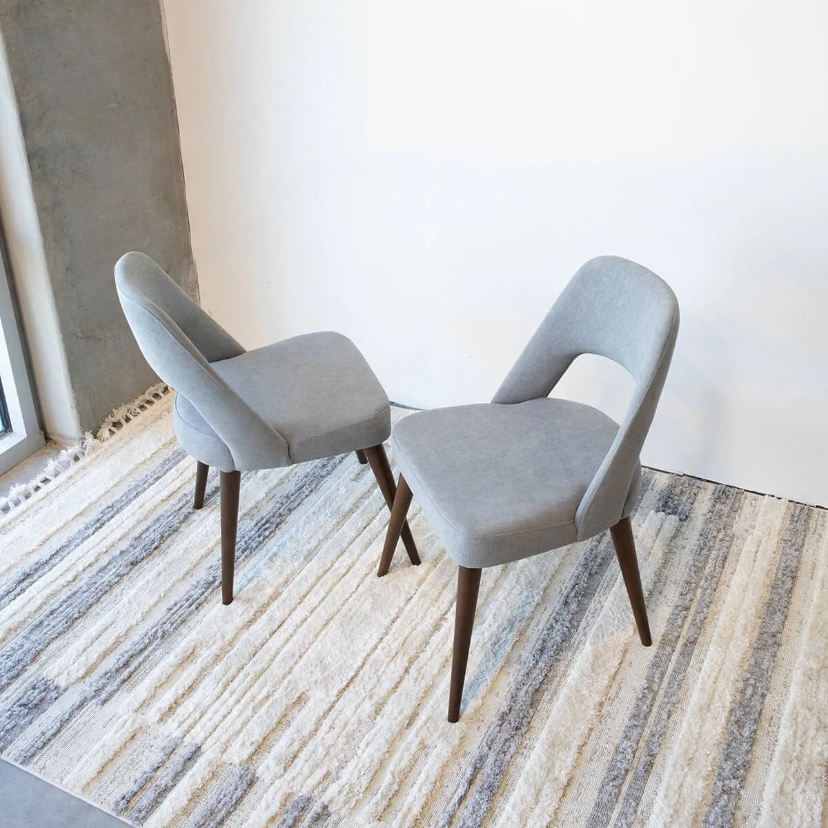 Juliana Mid Century Modern Upholstered Dining Chair (Set of 2) Polyester / Orange
