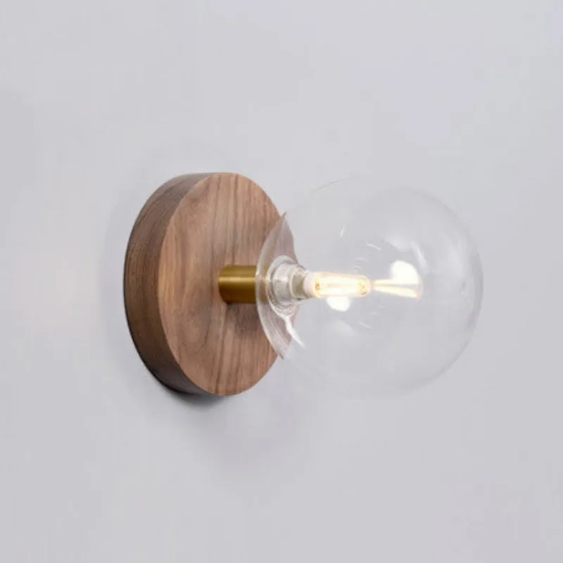 Kamp Wood & Glass Wall Lamps