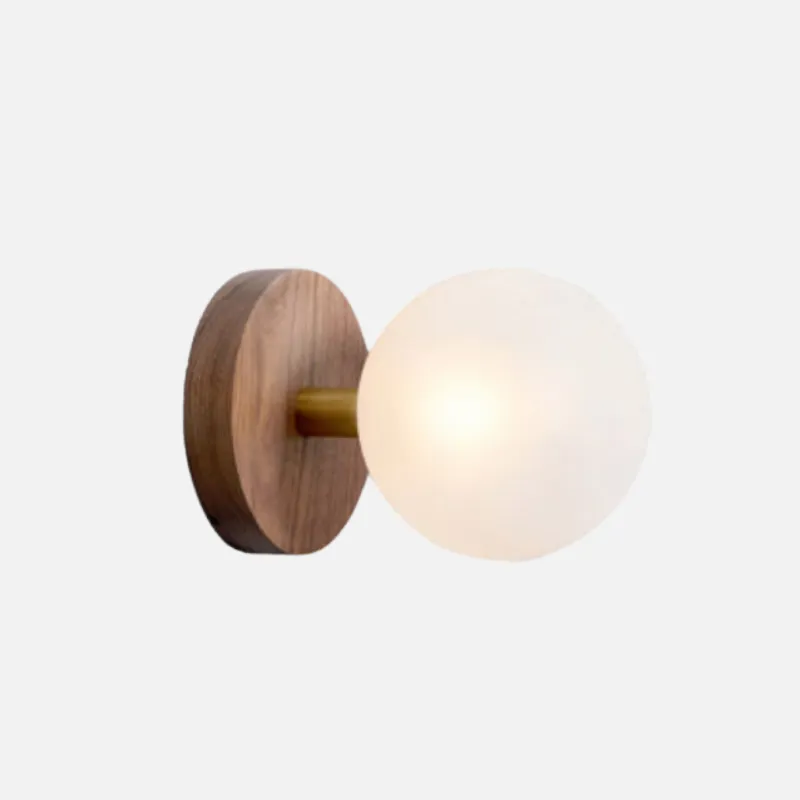 Kamp Wood & Glass Wall Lamps