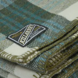 Kerry Woollen Mills Lambswool Check Blanket
