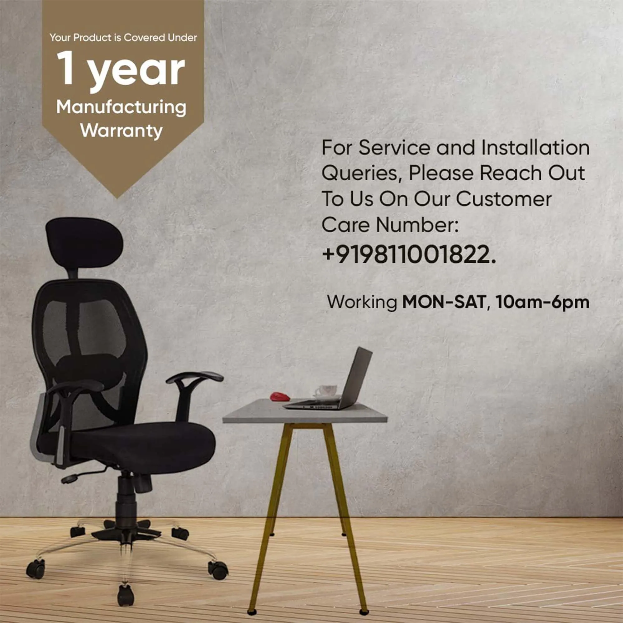 Kuber Industries Ergonomic Office Chairs for Work from Home with Meshback | Comes with Manual Height Adjustable, Armrest Support | Comfy Study Chair for Students with Wheels | Black & Green Seat
