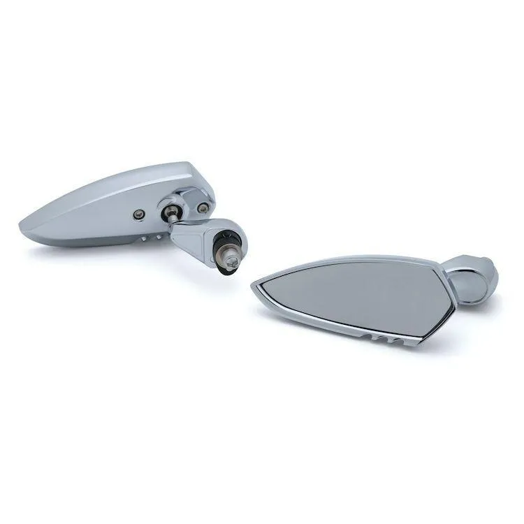 Kuryakyn Fairing Mounted Scythe Mirrors for Harley Davidson 2006-13 Street Glides, 1996-2013 Electra Glides, 2009-13 Trikes