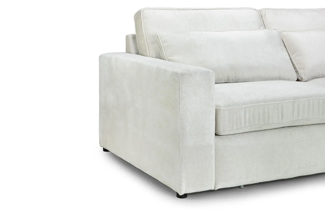 Kylie Footstool - Ivory - 90 CM