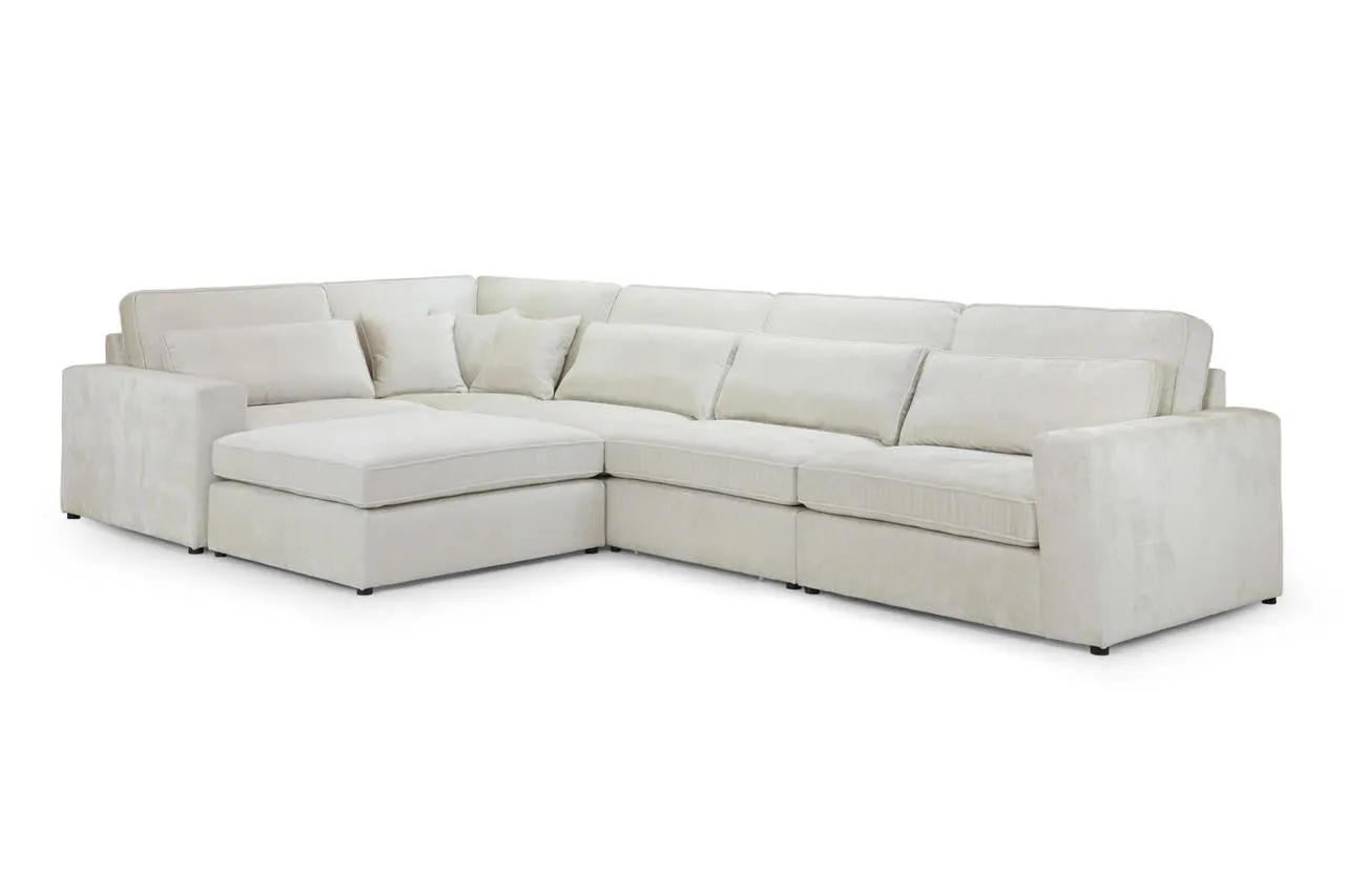 Kylie Footstool - Ivory - 90 CM