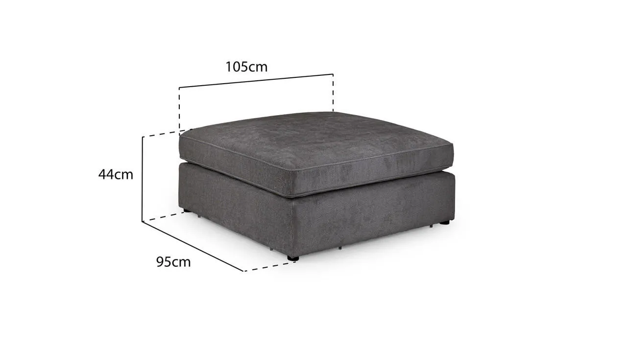 Kylie Footstool - Ivory - 90 CM