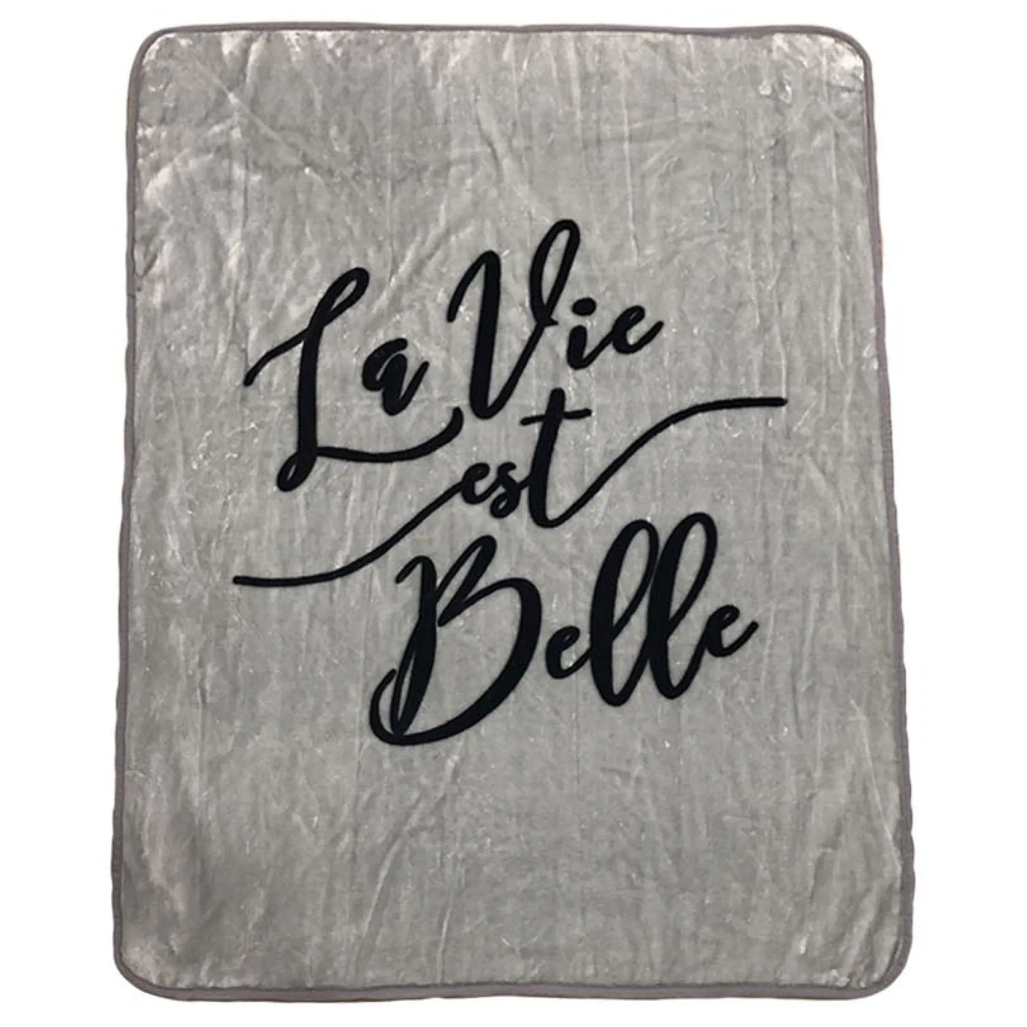 La Vie est Belle - Grey Plush Mink Throw 50x60"