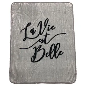 La Vie est Belle - Grey Plush Mink Throw 50x60"