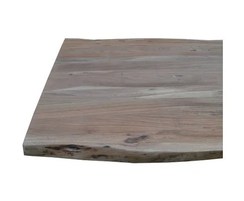 Lantana 7pc 180cm Dining Table 6 Black X-Back Chair Set Live Edge Acacia Wood