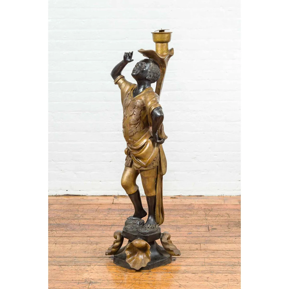 Large Vintage Bronze Candleholder
