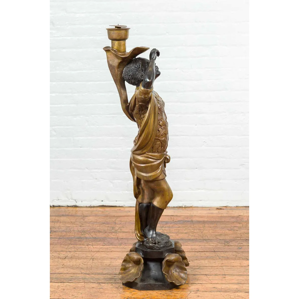 Large Vintage Bronze Candleholder