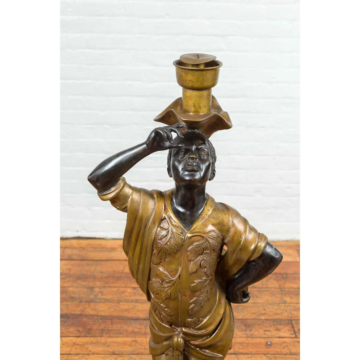 Large Vintage Bronze Candleholder