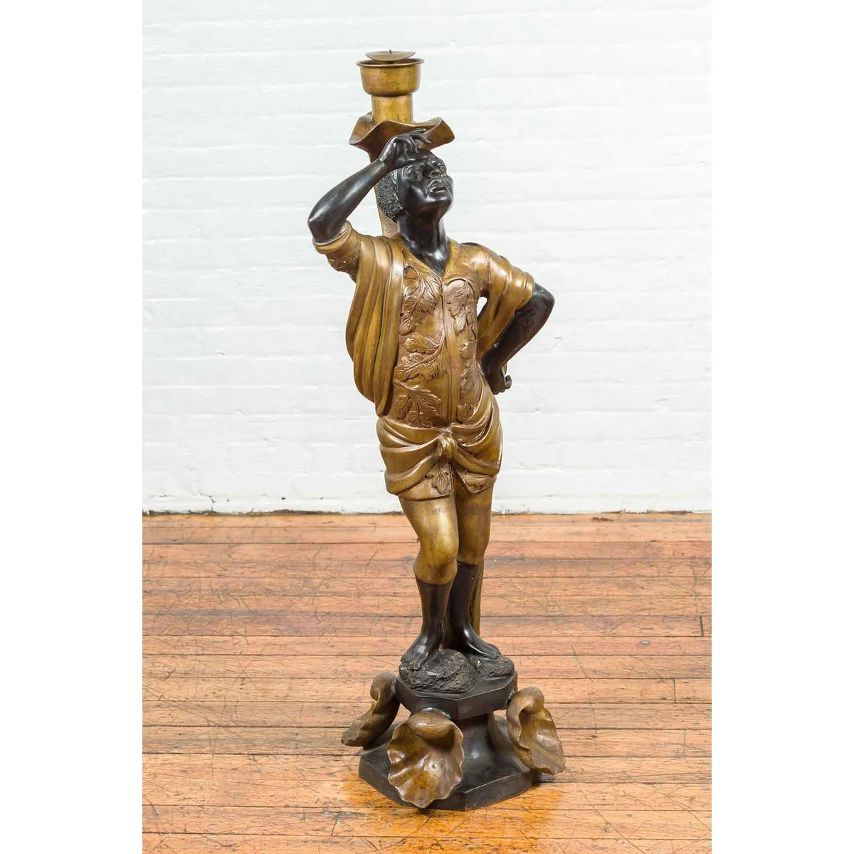 Large Vintage Bronze Candleholder