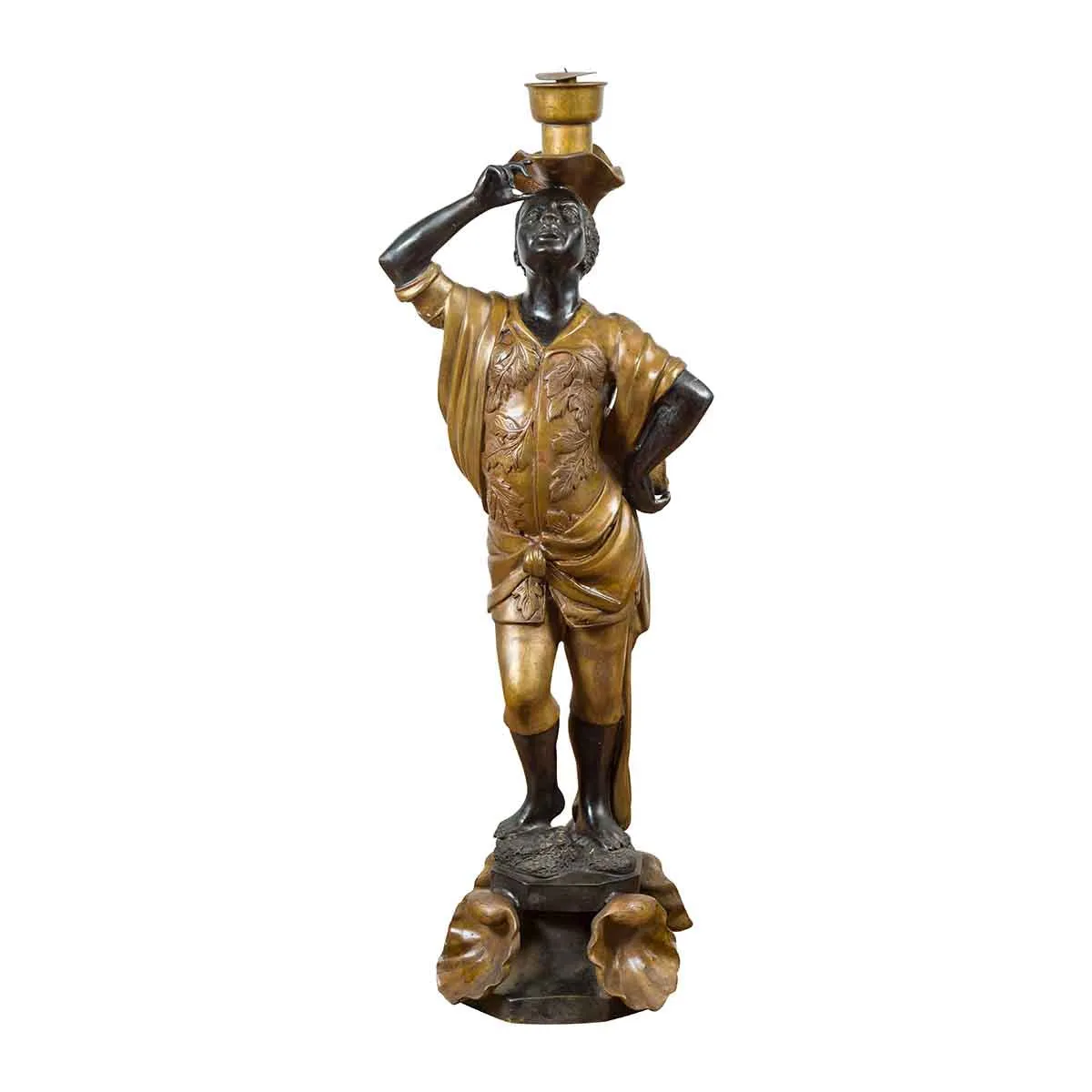 Large Vintage Bronze Candleholder