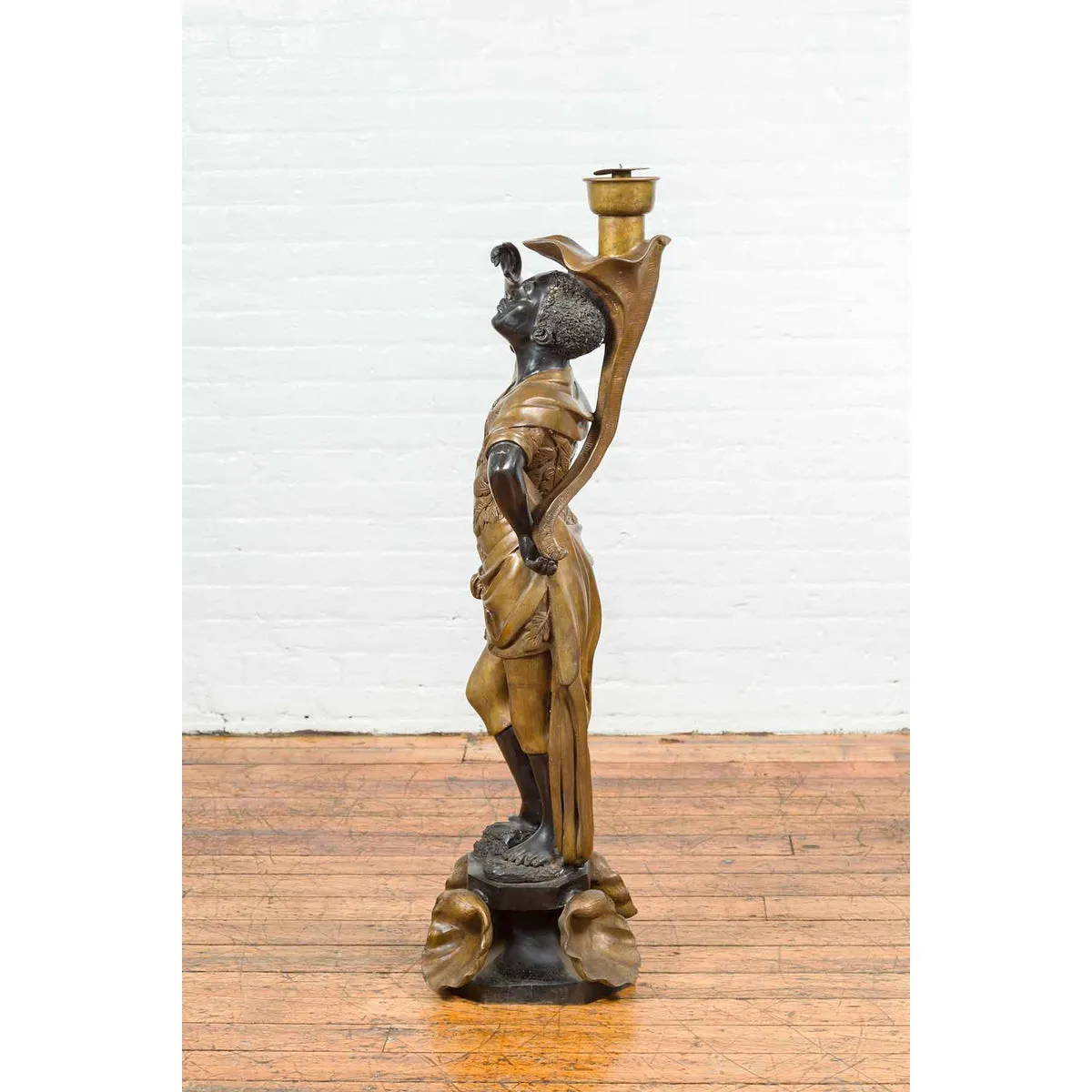 Large Vintage Bronze Candleholder