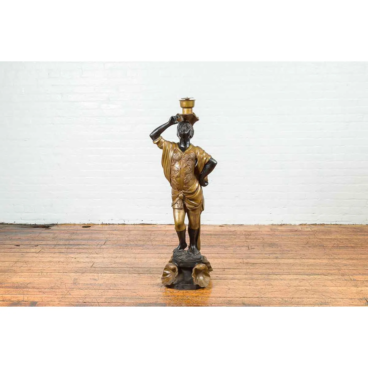 Large Vintage Bronze Candleholder