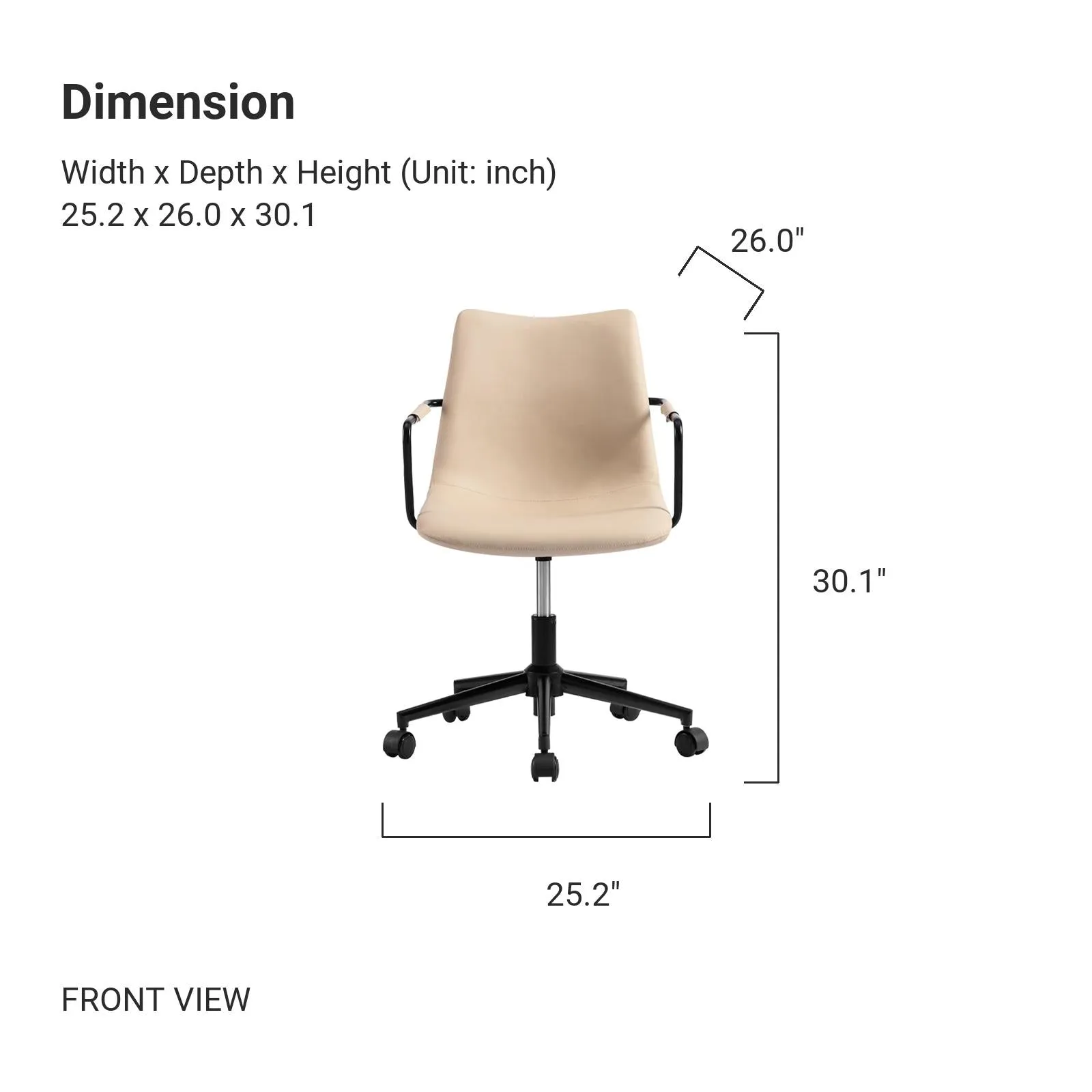 LAZARUS Hazelnut Computer and Office Chair