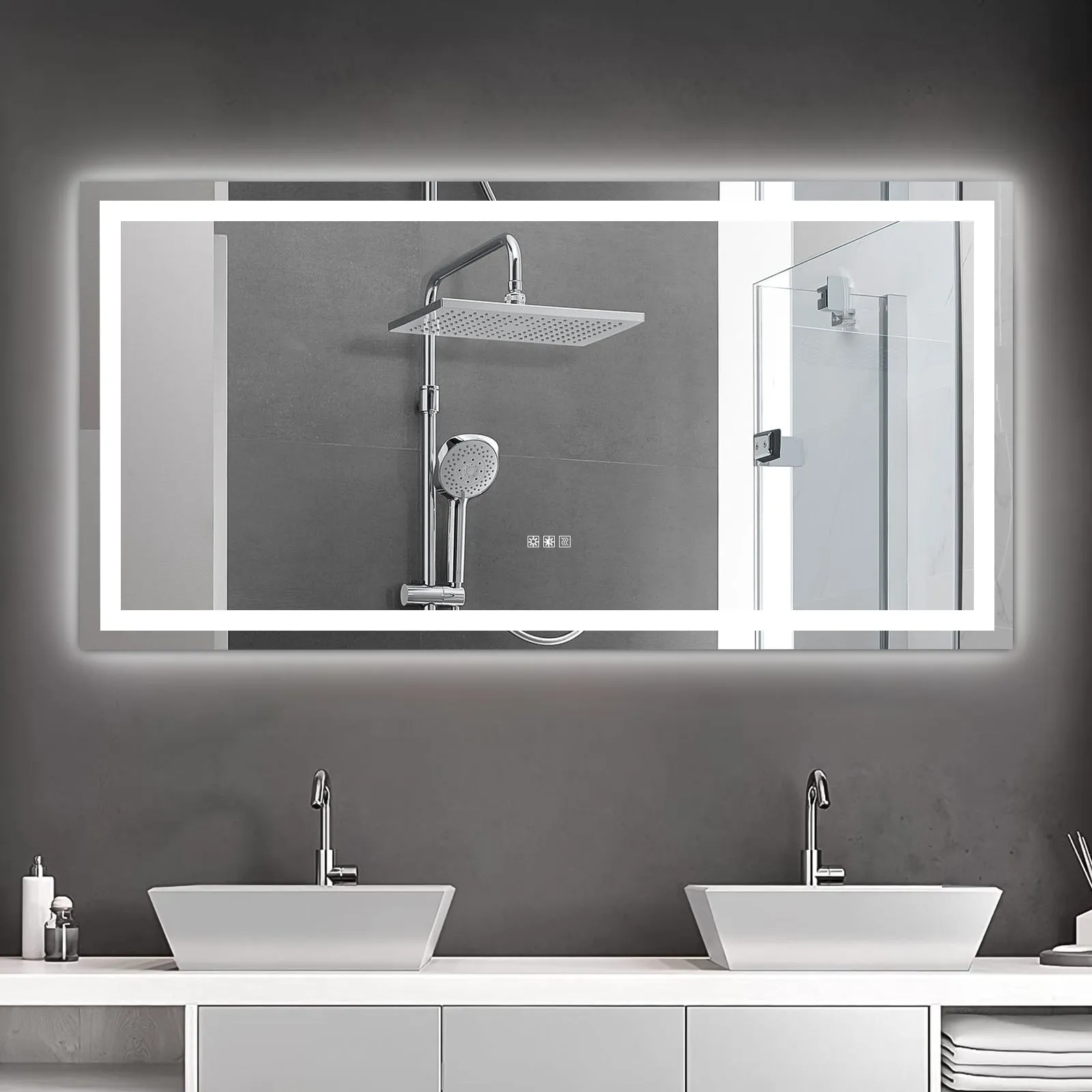 LED Bathroom Mirror 72x36  Inch with lights, anti-Fog & Dimming Led Bathroom Vanity Mirror