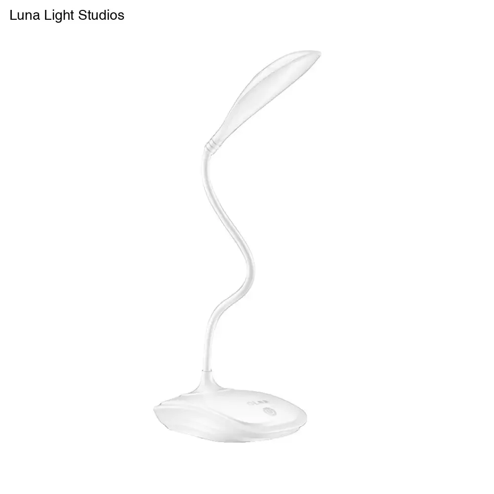 LED Desk Lamp with Touch-Sensitive 3-Level Dimmer, Silicone Arm, and Simple Design - Ideal for Study and Bedside Reading