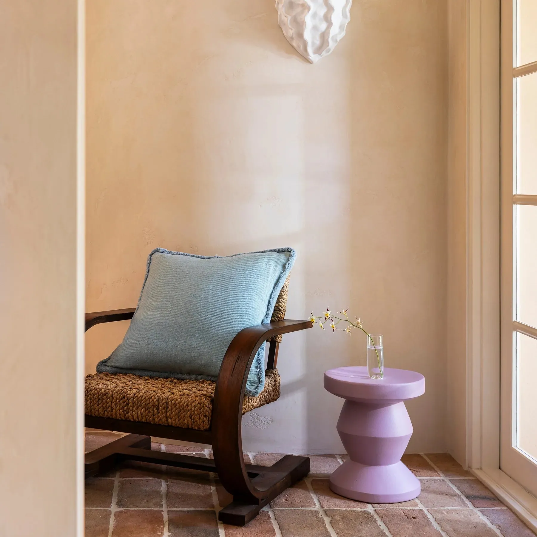 Levan Blue Linen Cushion