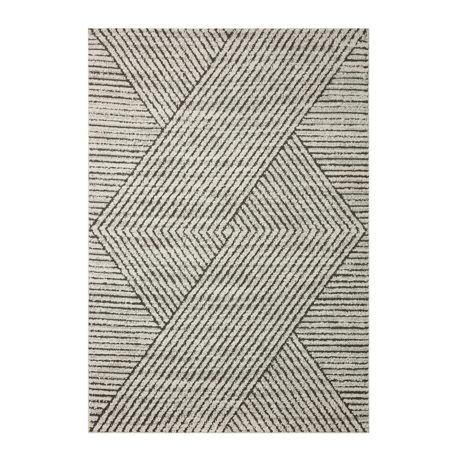 Loloi Fabian Charcoal / Ivory Linear Rug
