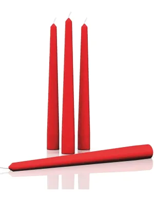 LTYNE n10 inch Taper Candles Set of 16 - Dripless Taper Candles and Unscented Candlesticks - Perfect as Dinner Candles and Household Candles – Red Candles