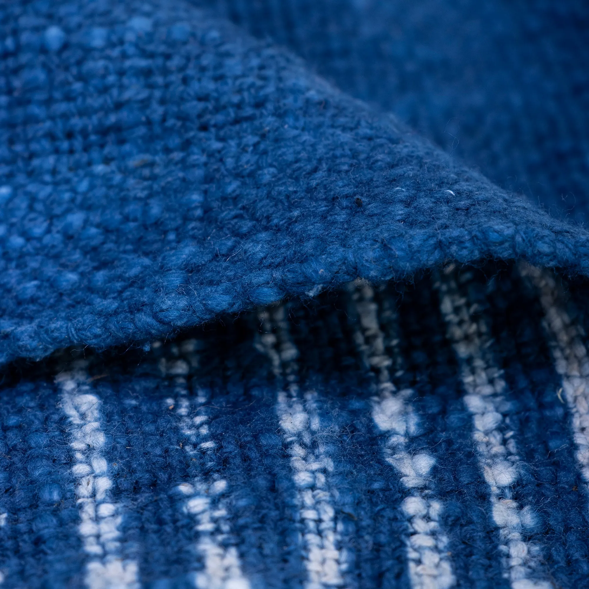 Luxury Blue Abstract Decorative Block Print Throw Blanket