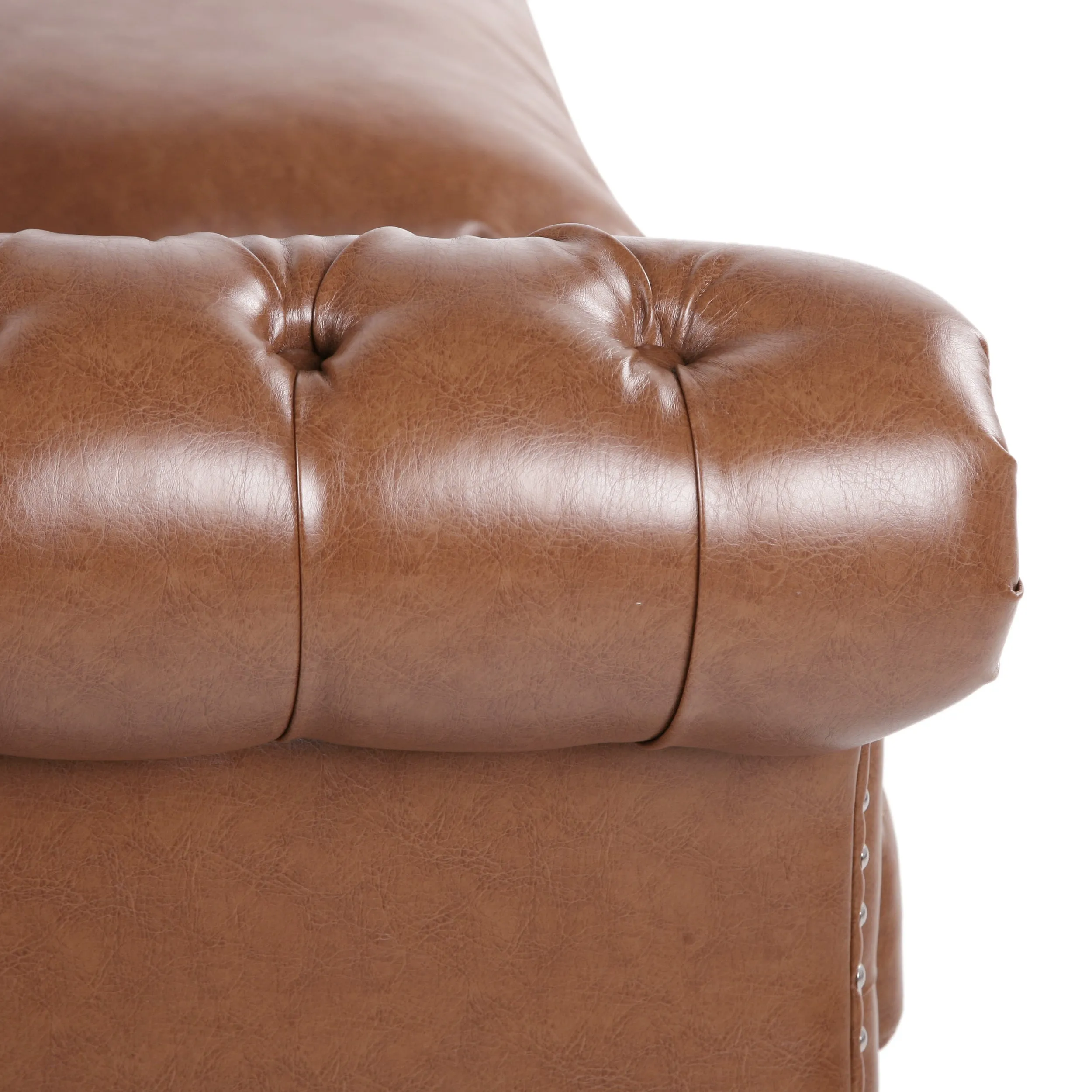Madelena Chesterfield Tufted Sofa with Scroll Arms