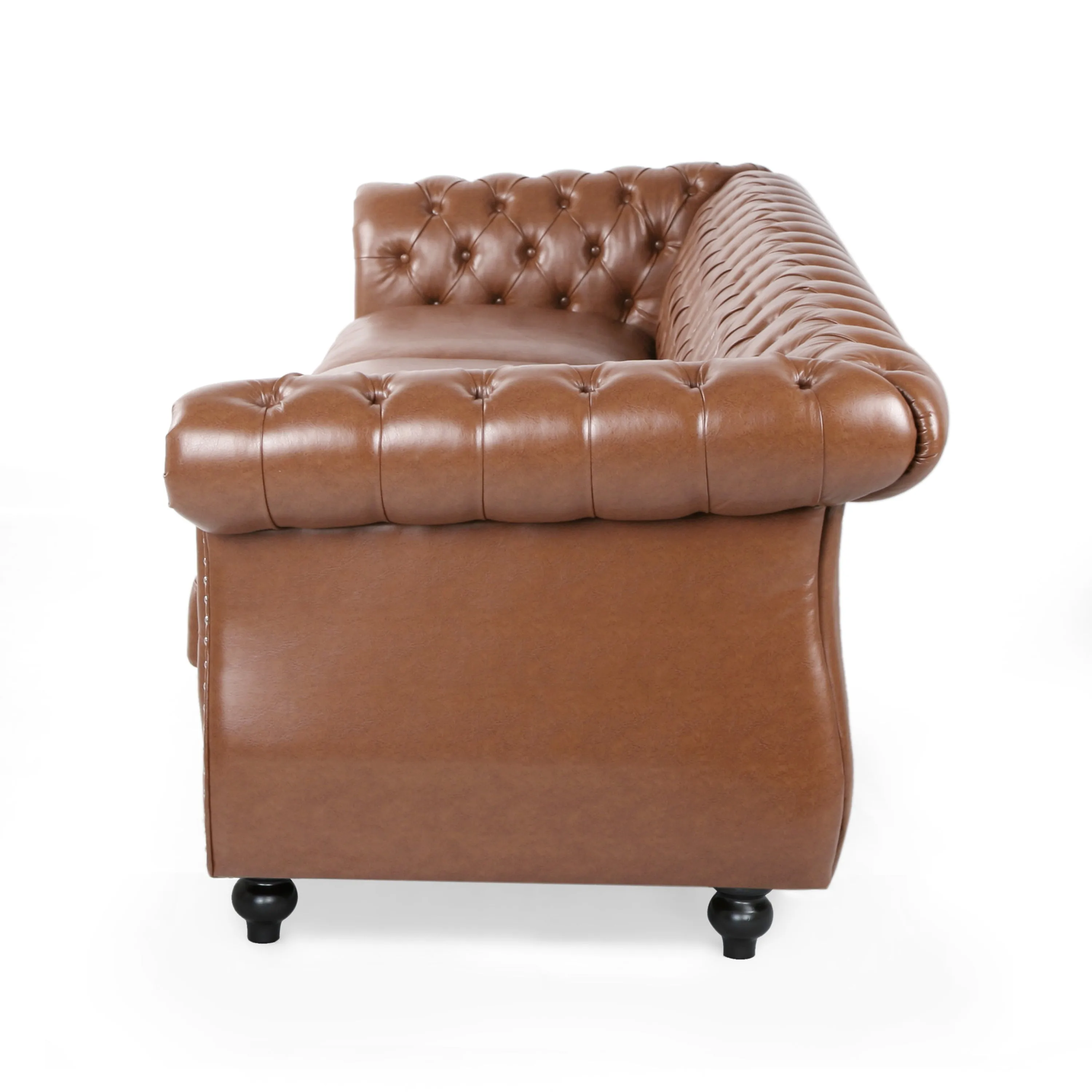 Madelena Chesterfield Tufted Sofa with Scroll Arms