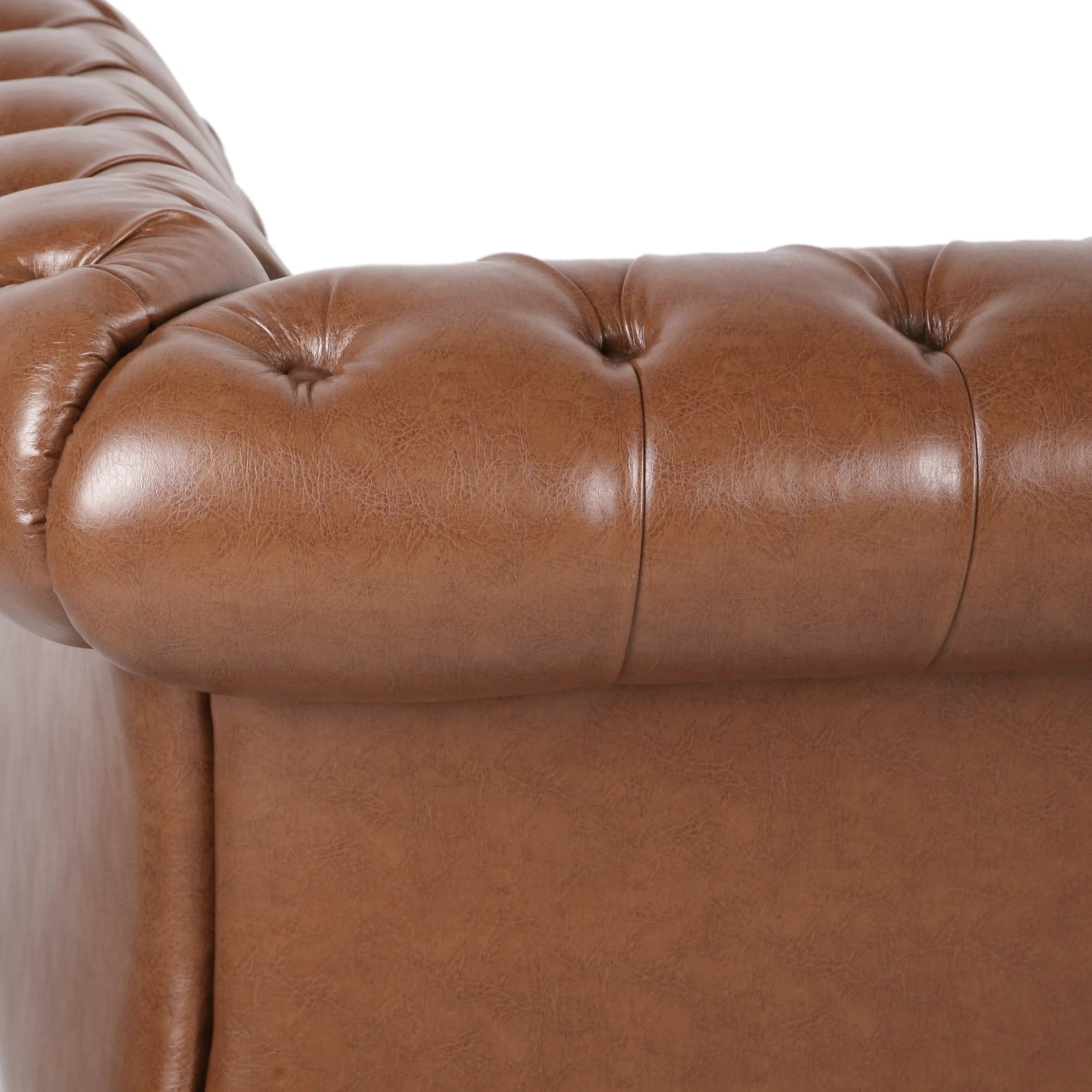 Madelena Chesterfield Tufted Sofa with Scroll Arms