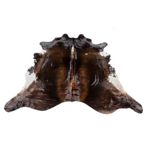 Mahogany Brown - Brown Coloured Large Premium Cowhide Rug